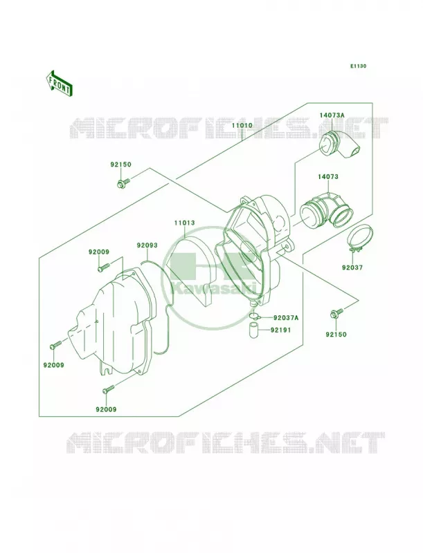 Air Cleaner Kawasaki MOTOS 110 2010 KLX110  KLX110CAF