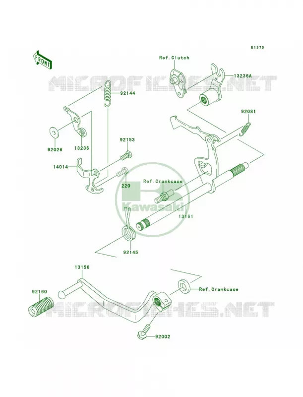 Gear Change Mechanism Kawasaki MOTOS 110 2010 KLX110  KLX110CAF