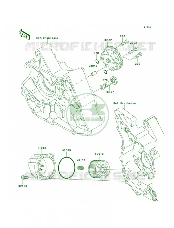Oil Pump Kawasaki MOTOS 110 2010 KLX110  KLX110CAF