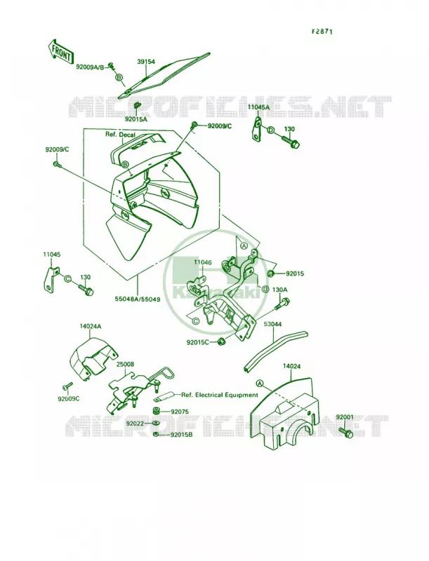 Cowling Kawasaki MOTOS 650 1994 KLR650  KL650-A8