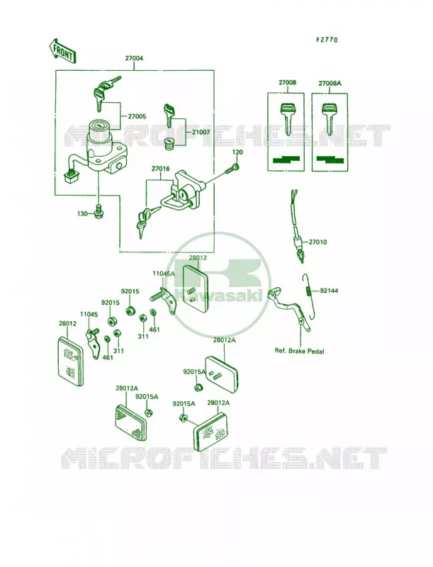 Ignition Switch Kawasaki MOTOS 650 1994 KLR650  KL650-A8