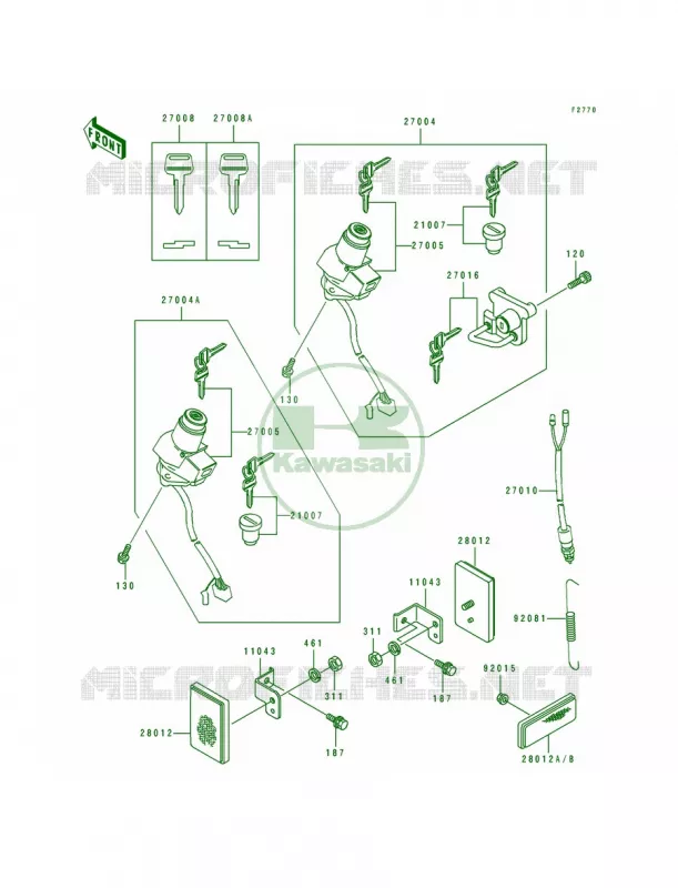 Ignition Switch Kawasaki MOTOS 250 1993 KLR250  KL250-D10