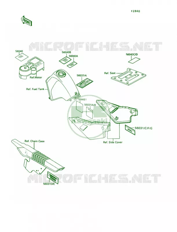 Labels Kawasaki MOTOS 650 1993 KLR650  KL650-A7
