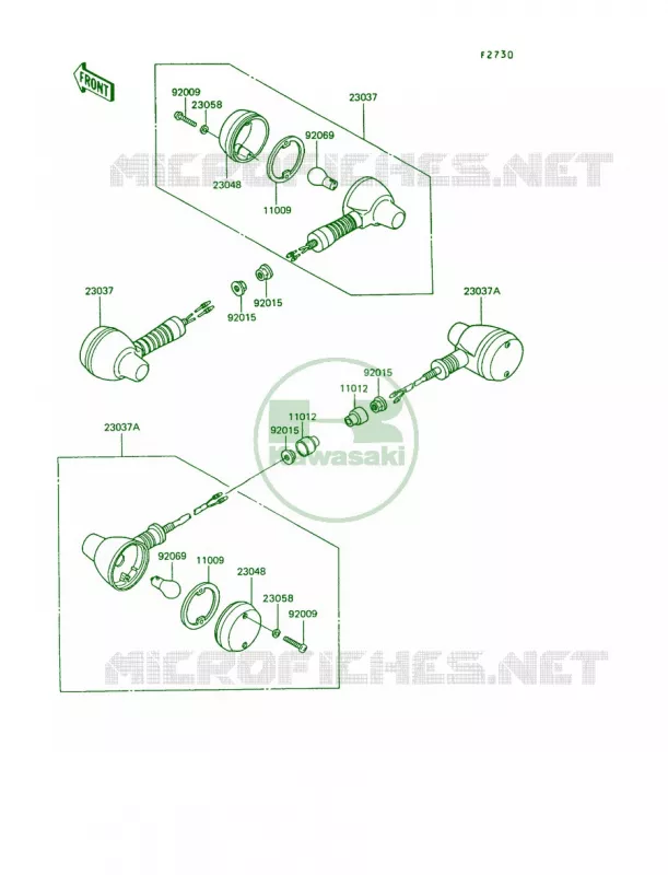 Turn Signals Kawasaki MOTOS 650 1993 KLR650  KL650-A7