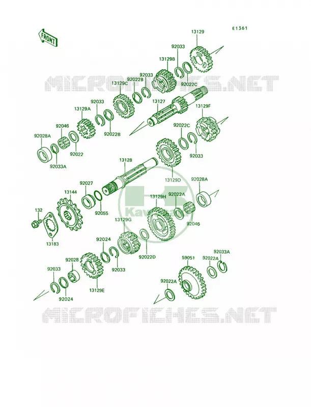 Transmission Kawasaki MOTOS 650 1992 KLR650  KL650-A6