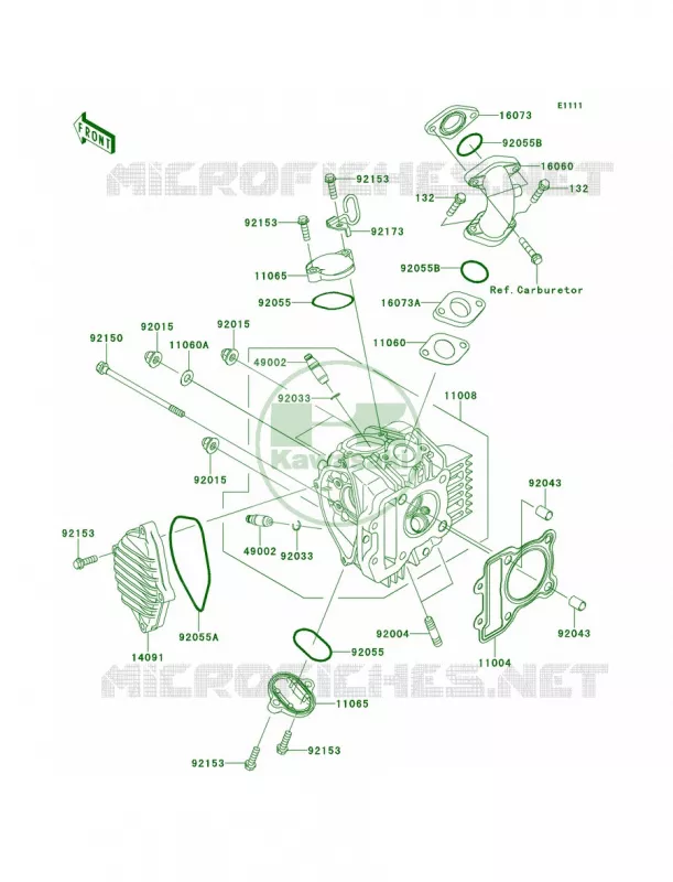 Cylinder Head Kawasaki MOTOS 110 2010 KLX110L  KLX110DAF