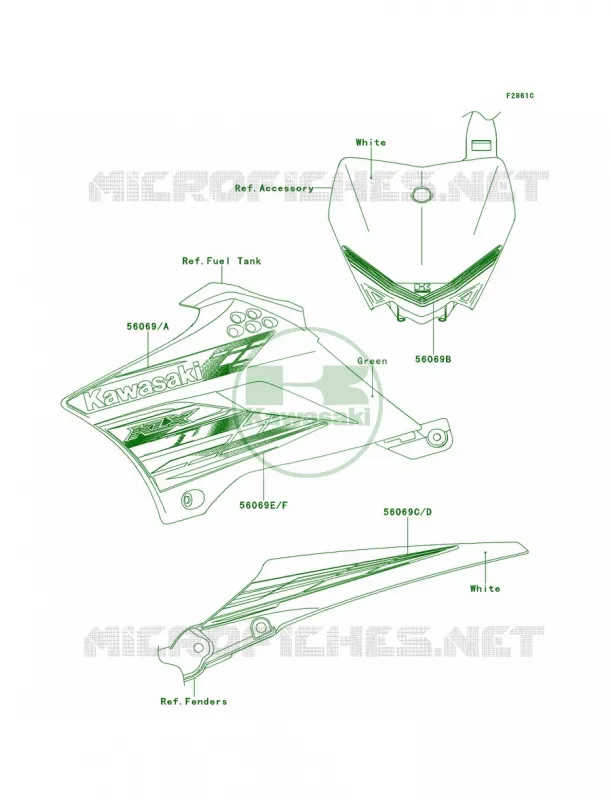 DecalsDDF Kawasaki MOTOS 110 2010 KLX110L  KLX110DAF