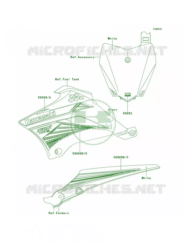 DecalsDEF Kawasaki MOTOS 110 2010 KLX110L  KLX110DAF