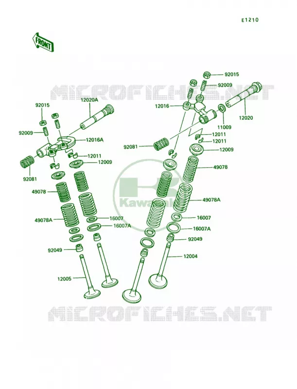 Valve Kawasaki MOTOS 250 1991 KLR250  KL250-D8