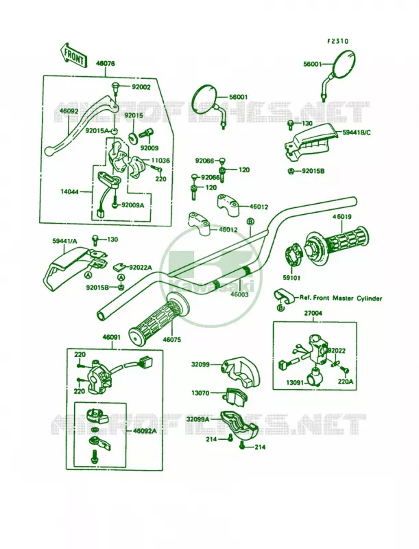 Handlebar Kawasaki MOTOS 650 1991 KLR650  KL650-A5