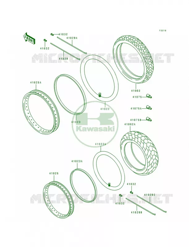 Tire Kawasaki MOTOS 650 1991 Tengai  KL650-B3