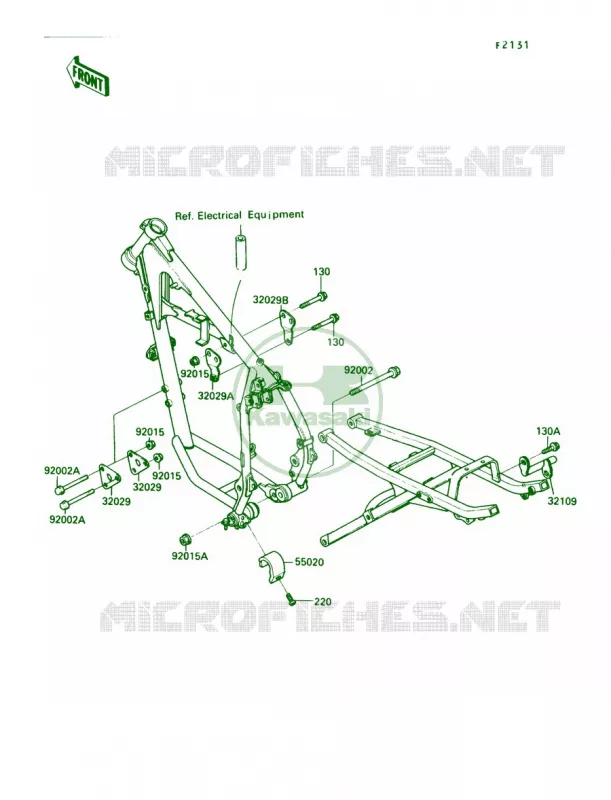Frame Fitting Kawasaki MOTOS 250 1990 KLR250  KL250-D7