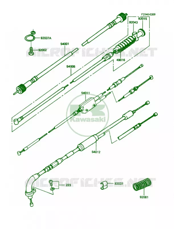 Cable Kawasaki MOTOS 100 1989 KE100  KE100-B8