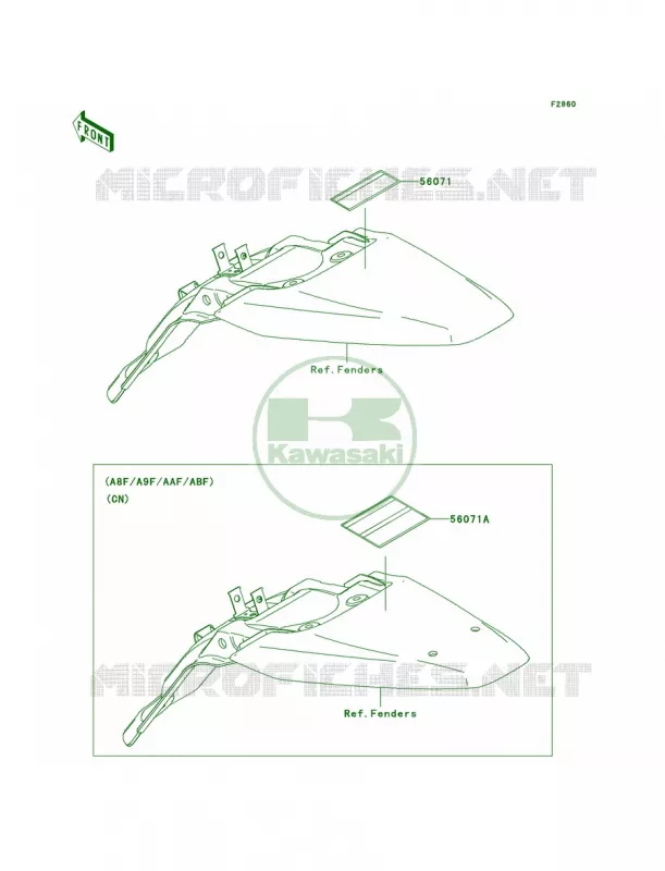 Labels Kawasaki MOTOS 140 2010 KLX140  KLX140AAF