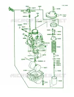 Carburetor pour Kawasaki KE100 1988