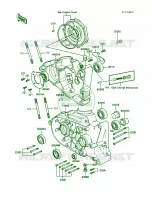 Crankcase pour Kawasaki KE100 1988
