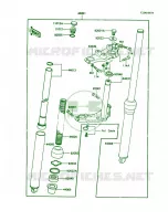 Front Fork pour Kawasaki KE100 1988