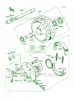 Front Hub pour Kawasaki KE100 1988