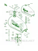 Fuel Tank pour Kawasaki KE100 1988
