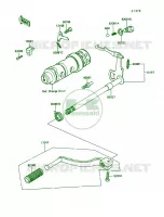 Gear Change Mechanism pour Kawasaki KE100 1988