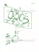 Head Lamp pour Kawasaki KE100 1988