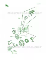 Kickstarter Mechanism pour Kawasaki KE100 1988