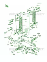 Swing ArmShock Absorber pour Kawasaki KE100 1988