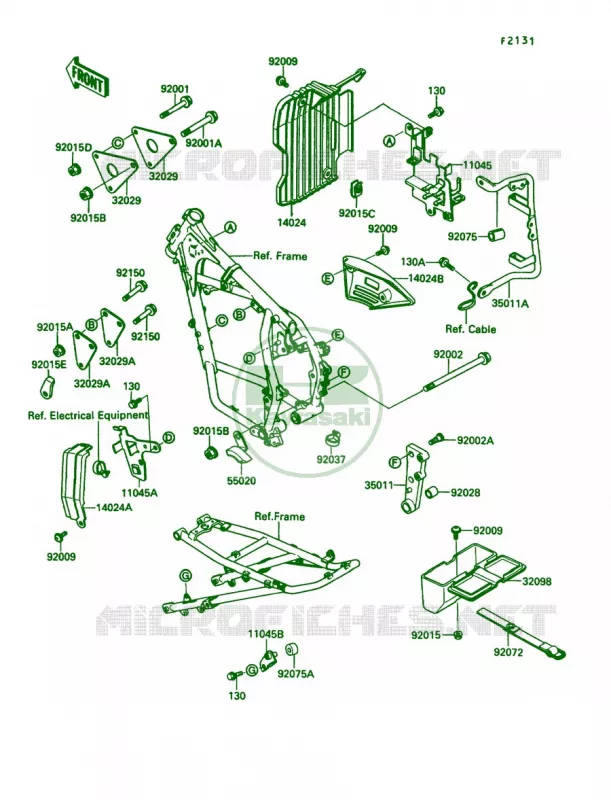 Frame Fitting Kawasaki MOTOS 650 1988 KLR650  KL650-A2