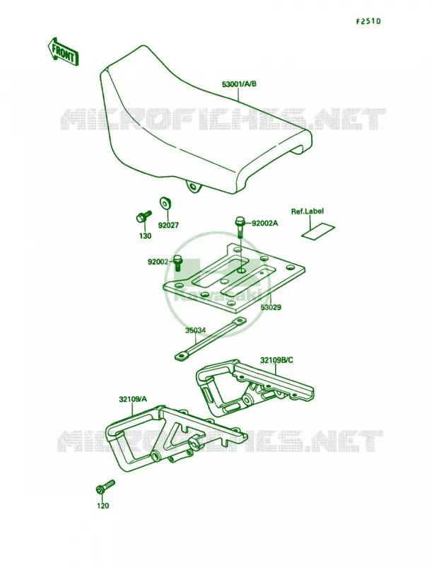 Seat Kawasaki MOTOS 650 1987 KLR650  KL650-A1