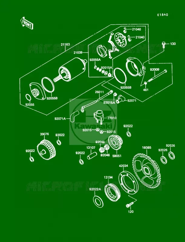 Starter Motor Kawasaki MOTOS 650 1987 KLR650  KL650-A1