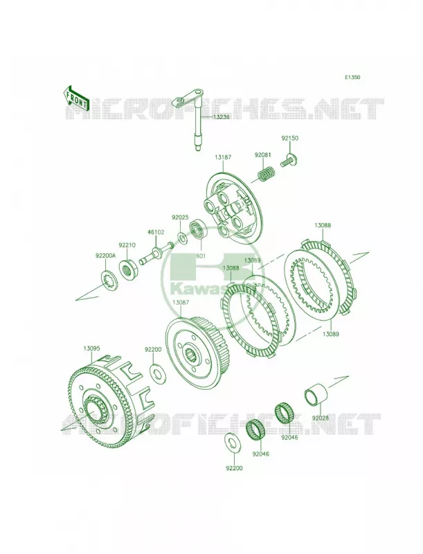 Clutch Kawasaki MOTOS 100 2015 KX100  KX100FFF