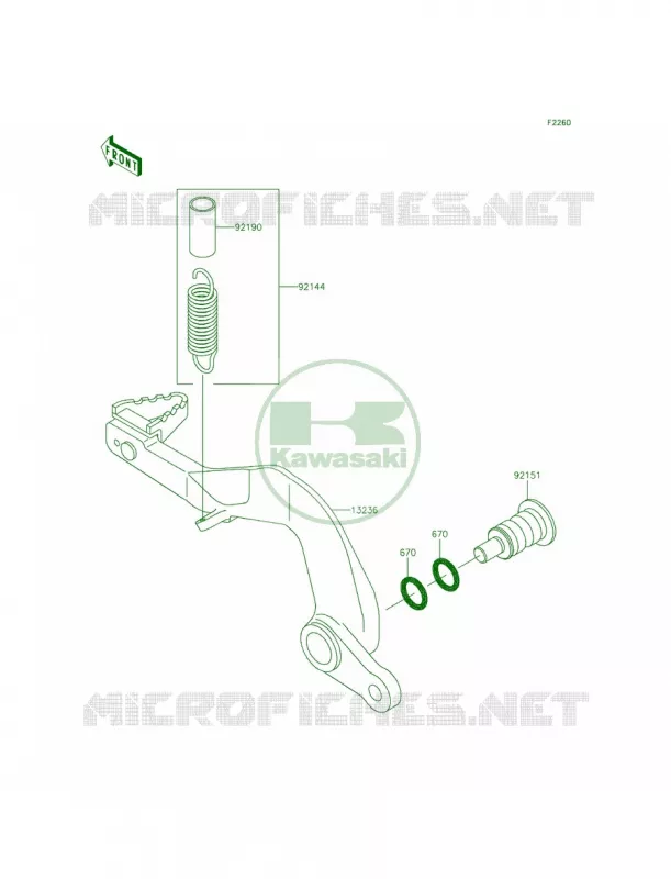 Brake Pedal Kawasaki MOTOS 85 2015 KX85  KX85CFF