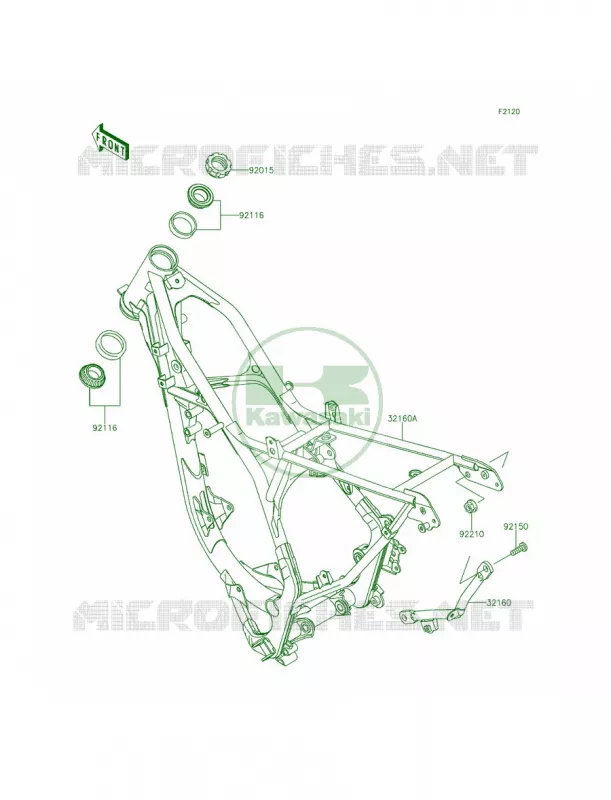 Frame Kawasaki MOTOS 85 2015 KX85  KX85CFF