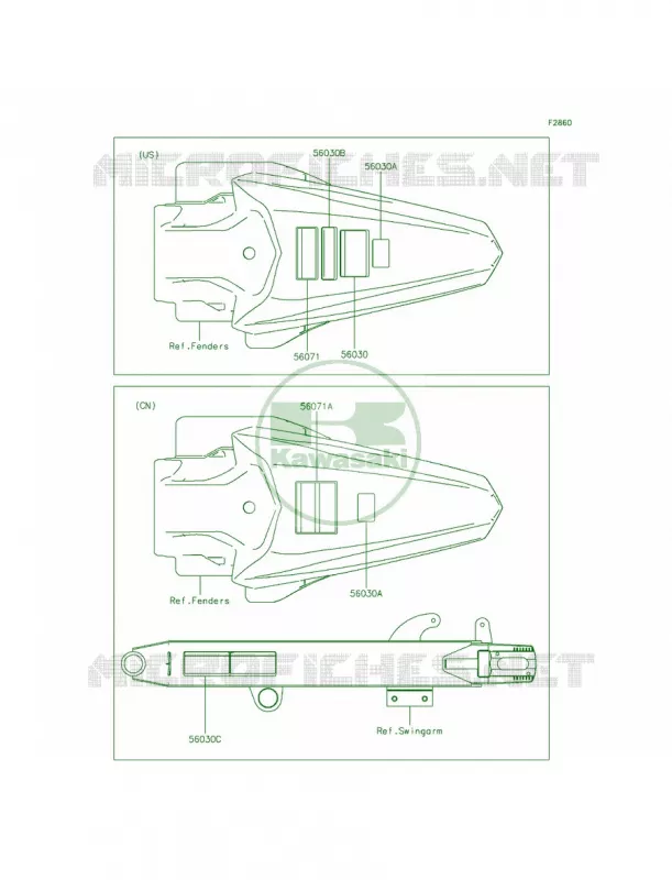Labels Kawasaki MOTOS 85 2015 KX85  KX85CFF