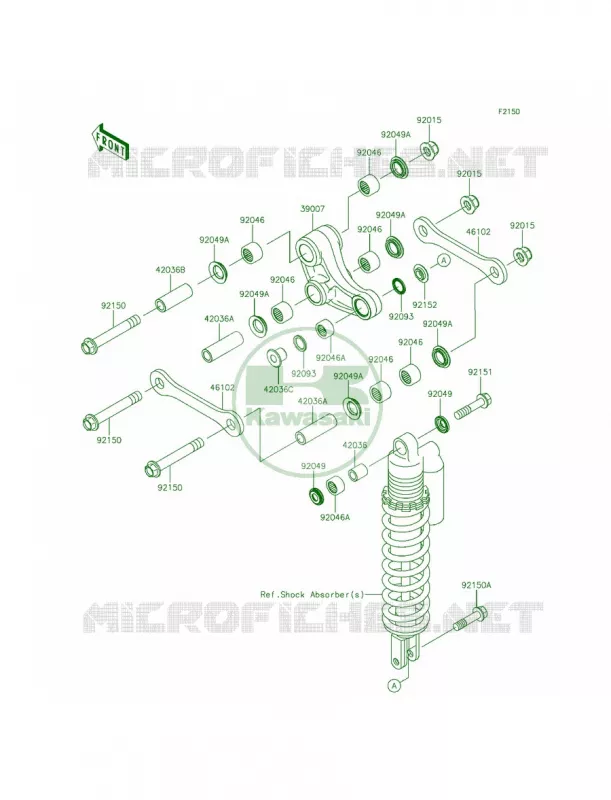 Rear Suspension Kawasaki MOTOS 85 2015 KX85  KX85CFF