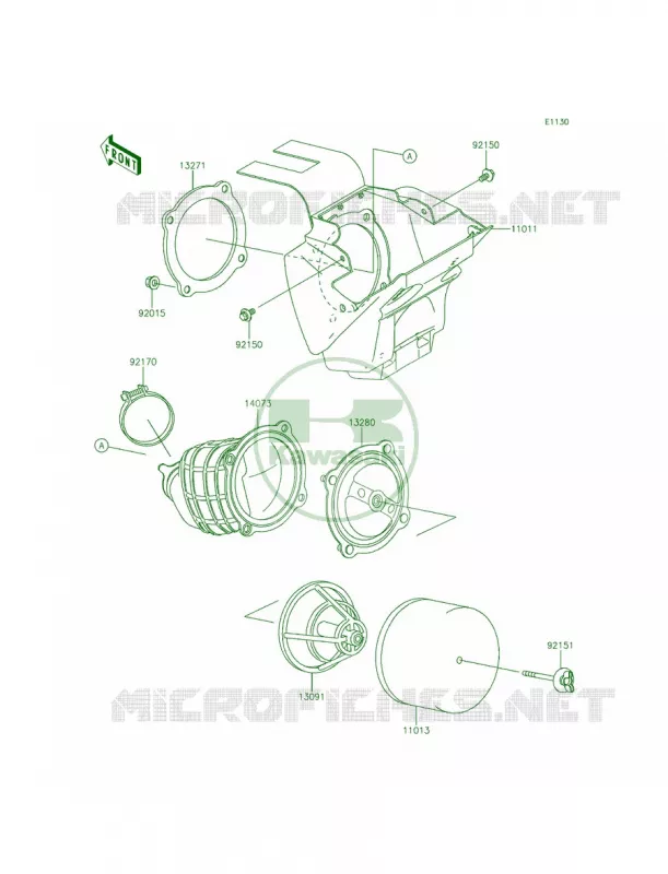 Air Cleaner Kawasaki MOTOS 65 2015 KX65   KX65AFF