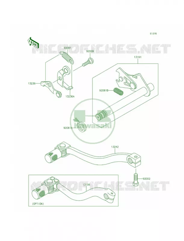 Gear Change Mechanism Kawasaki MOTOS 65 2015 KX65   KX65AFF