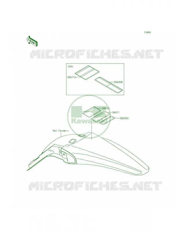 Labels Kawasaki MOTOS 250 2015 KX250F  KX250ZFF