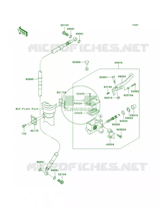 Front Master Cylinder Kawasaki MOTOS 140 2010 KLX140L  KLX140BAF