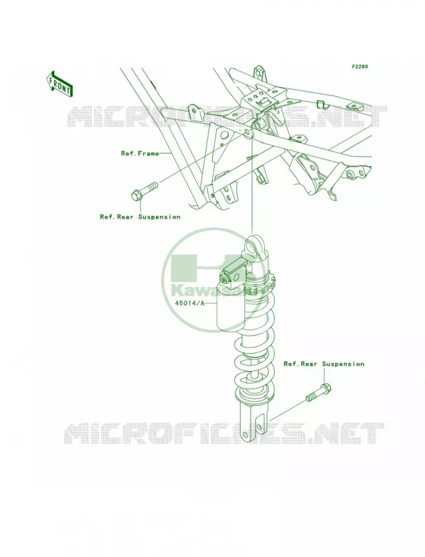 Shock Absorbers Kawasaki MOTOS 140 2010 KLX140L  KLX140BAF