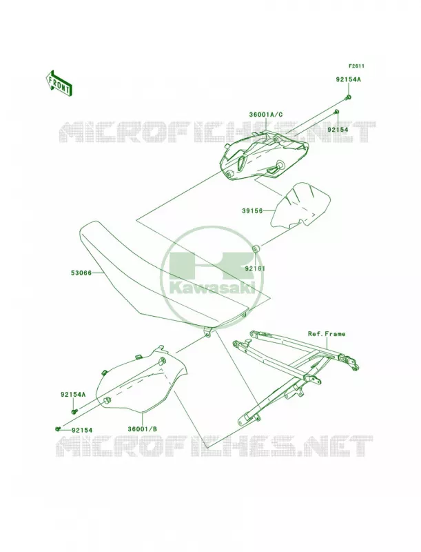 Side Covers Kawasaki MOTOS 250 2014 KX250F  KX250ZEF