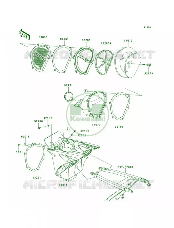 Air Cleaner Kawasaki MOTOS 450 2014 KX450F  KX450FEF