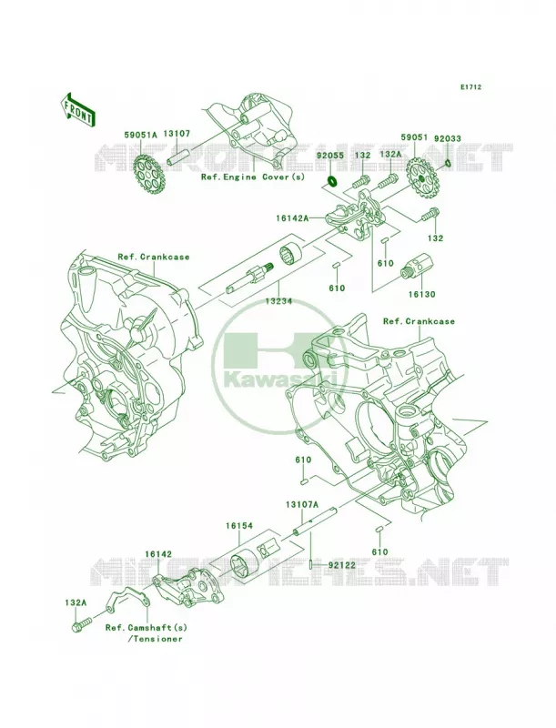 Oil Pump Kawasaki MOTOS 450 2014 KX450F  KX450FEF