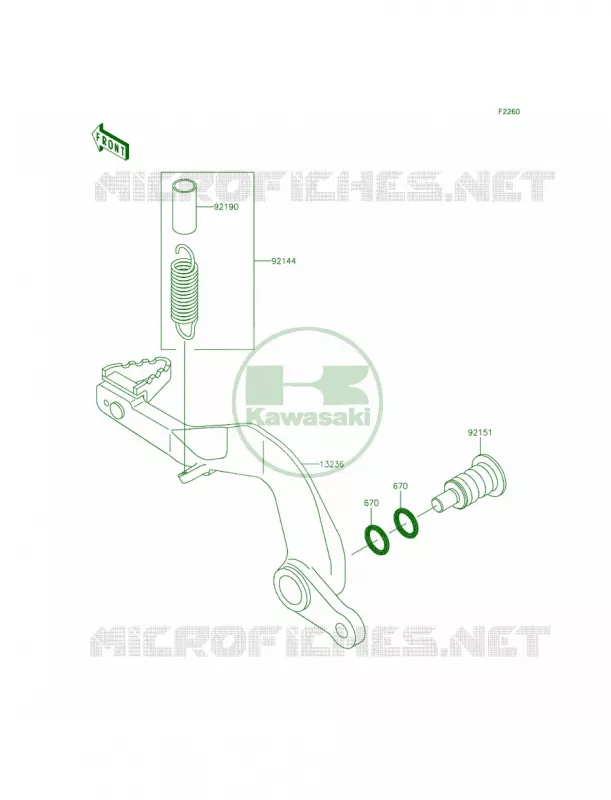 Brake Pedal Kawasaki MOTOS 85 2014 KX85  KX85CEF