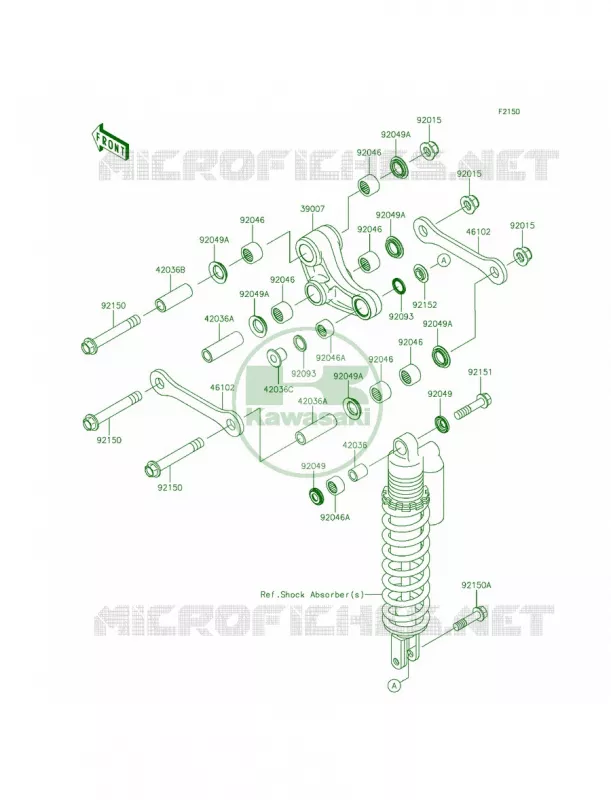 Rear Suspension Kawasaki MOTOS 85 2014 KX85  KX85CEF