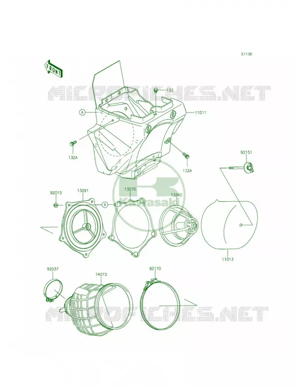 Air Cleaner Kawasaki MOTOS 100 2014 KX100  KX100FEF