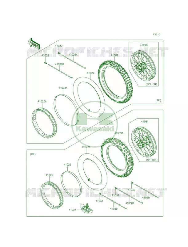WheelsTires Kawasaki MOTOS 100 2014 KX100  KX100FEF