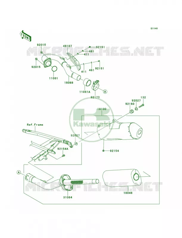 Mufflers Kawasaki MOTOS 450 2013 KX450F  KX450FDF