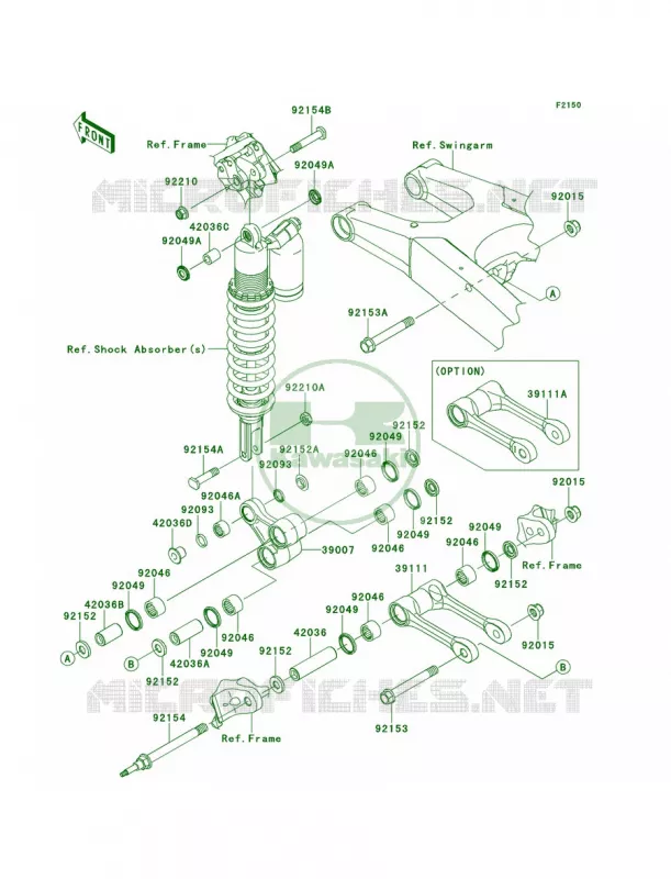 Rear Suspension Kawasaki MOTOS 450 2013 KX450F  KX450FDF