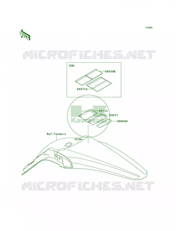 Labels Kawasaki MOTOS 250 2013 KX250F  KX250ZDF